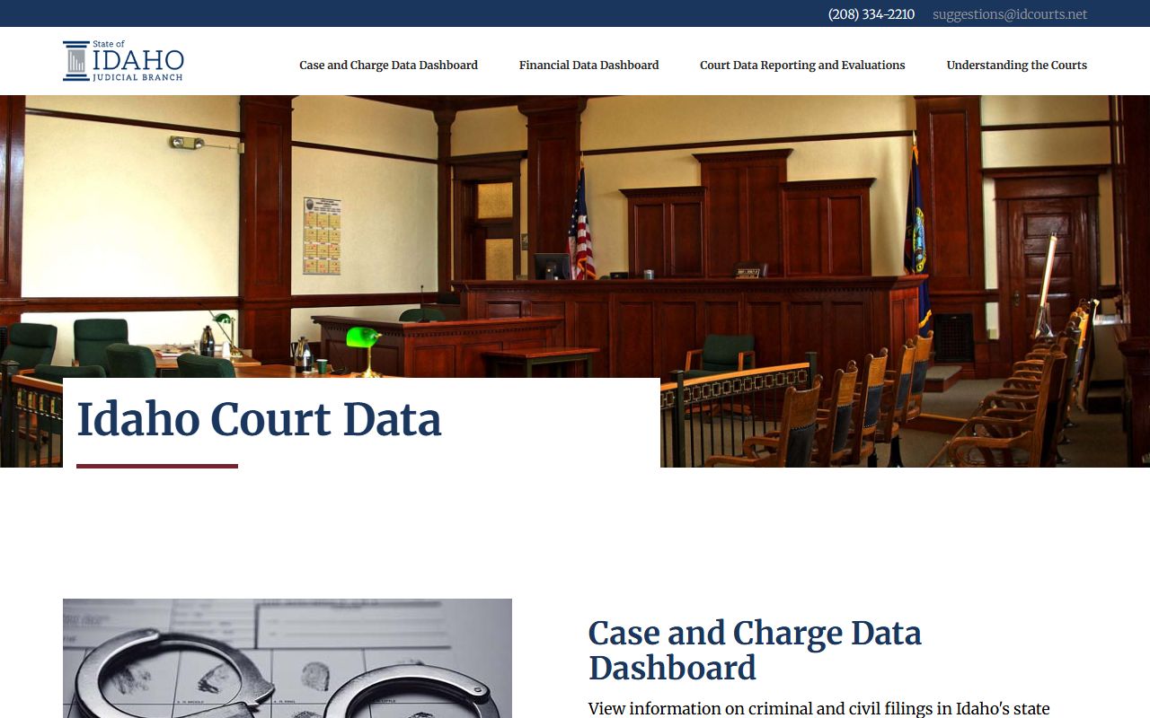 Latah County arrest records and court charges Idaho Court Data dashboard