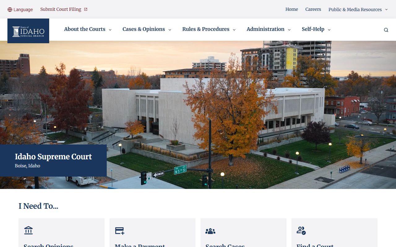 Latah County court dockets through Idaho Judicial Branch resources